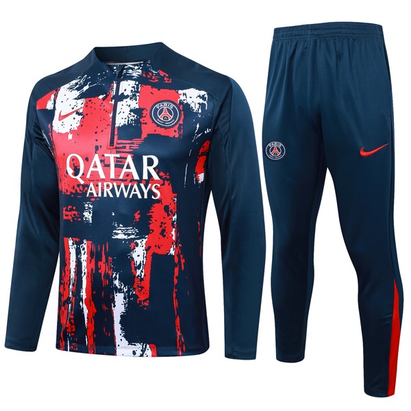 Sudadera De Training PSG 2024 2025 Rojo Azul 3